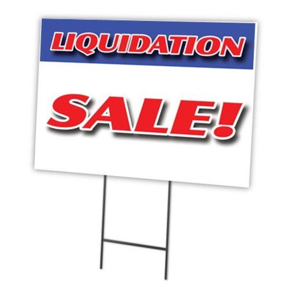 Signmission Liquidation Sale Yard Sign & Stake outdoor plastic coroplast window, C-1824 Liquidation Sale C-1824 Liquidation Sale